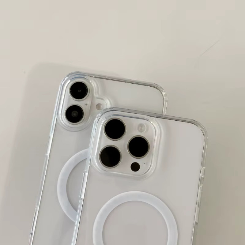 Transparente Acryl-Magnethülle für Apple iPhone 16, 16 Pro, 16 Plus und 16 Pro Max mit MagSafe Wireless Charging und Schutz für den Kamera-Steuerknopf - Bild 4