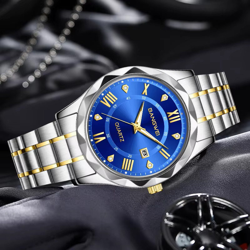 LIGE Armbanduhr Quarz, Edelstahl, Blau, Herren - Bild 1