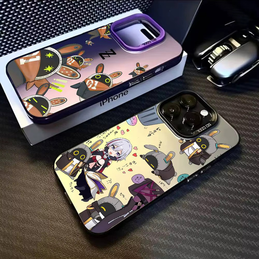Aurora Bangboo Handyhülle für iPhone 11 bis iPhone 17 Pro Max, mehrfarbig, mattes Laser-Design - Bild 4