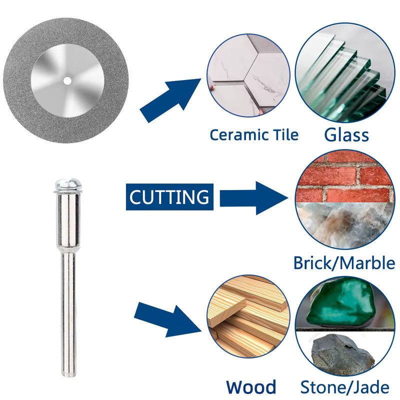 XCAN 10 Stück Diamant-Sägeblatt Set für Dremel-Drehwerkzeuge, Mini-Diamant-Schleifscheiben und Kreissägeblätter, Durchmesser: 16–60 mm - Bild 3