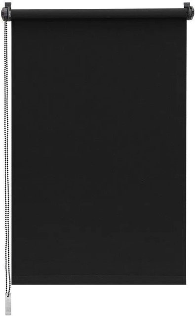Sekey Seitenzugrollo Verdunkelung Schwarz, B/H: 80 x 210 cm, blickdicht und ohne Bohren montierbar - Bild 1