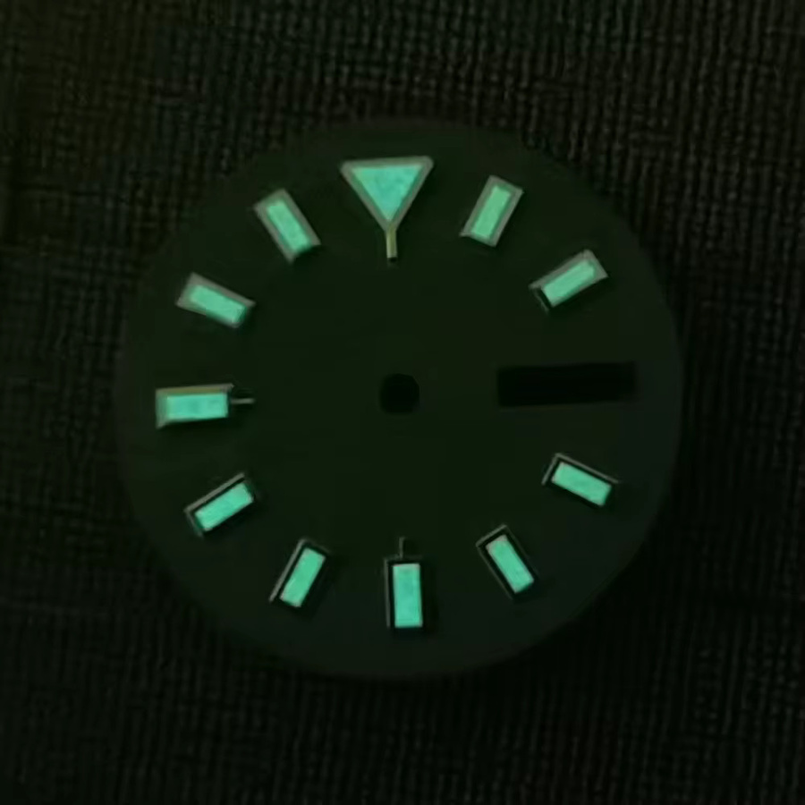 NEITON Zifferblatt, grün-gelb, 28,5 mm, passend für NH36-Uhrwerk - Bild 1