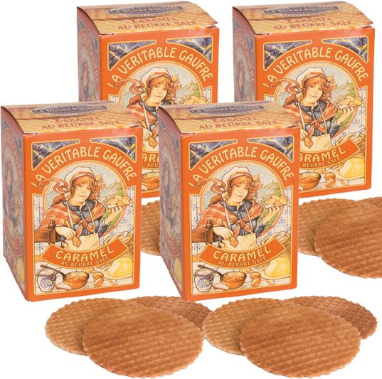 La Dunkerquoise Butterwaffeln mit Karamell 4 x 150 g - Bild 1