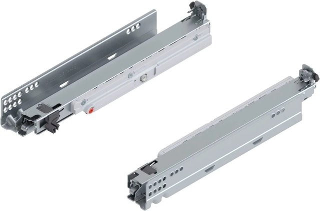 Blum Movento Vollauszug Tip On 760H3500T, Nennlänge: 350 mm, Tragkraft bis 40 kg, Farbe: Silber - Bild 1