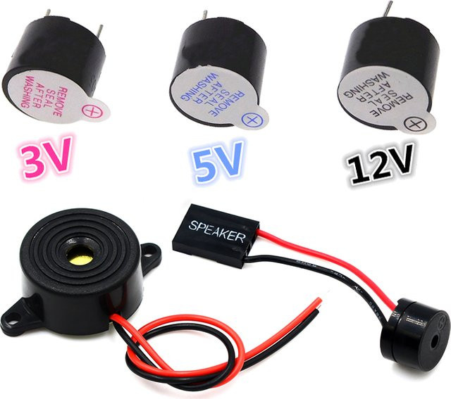 Si Tai&SH Set mit 10 aktiven magnetischen Summern für Arduino, 3V 5V 12V, Farbe: Schwarz, B: 12 mm, T: 9,5 mm - Bild 1