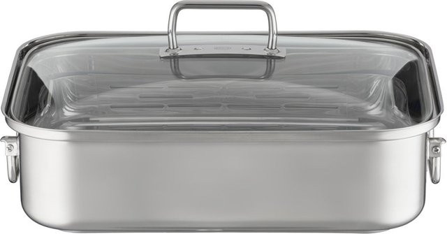 RÖSLE EXPERTISO Bräter aus Edelstahl, silber, B/T/H: 28,5 x 38 x 10,5 cm - Bild 1