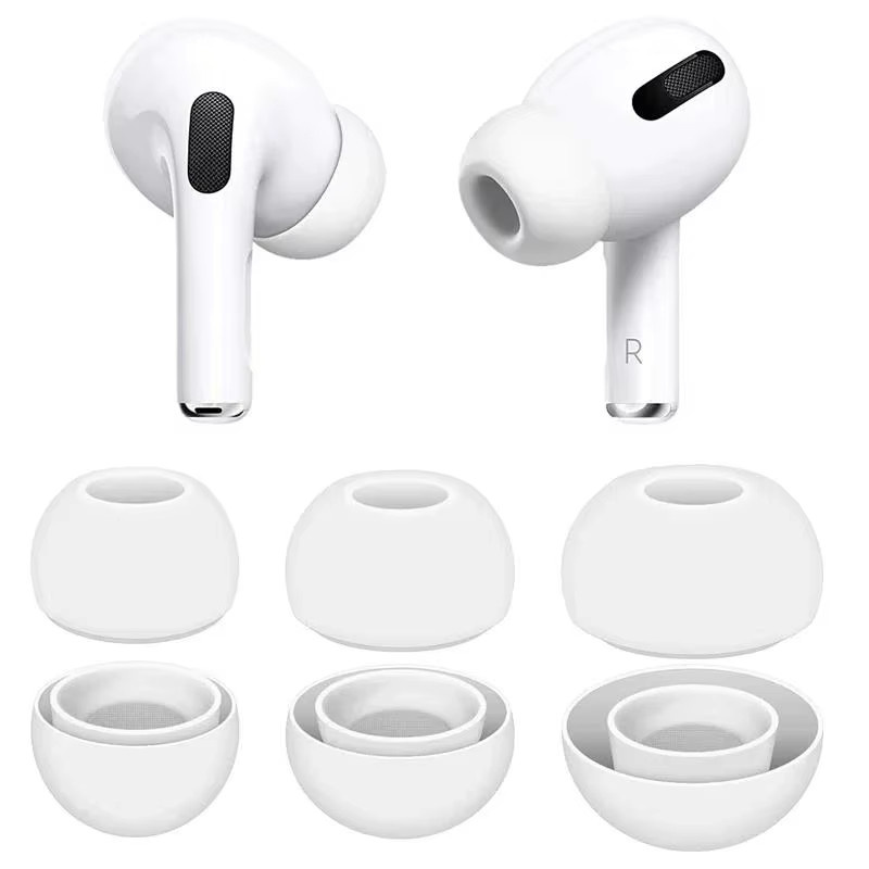 KAFNHCKA Ersatz-Ohrstöpsel für AirPods Pro 1 und 2, Silikon-Ohrpolster mit Druckentlastungsloch - Bild 1