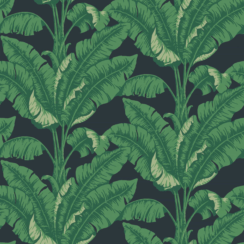 Nobilis Tapete La Havane COS82 in Grün mit floralem Botanical-Design, Vlies-Textiltapete, matt - Bild 2