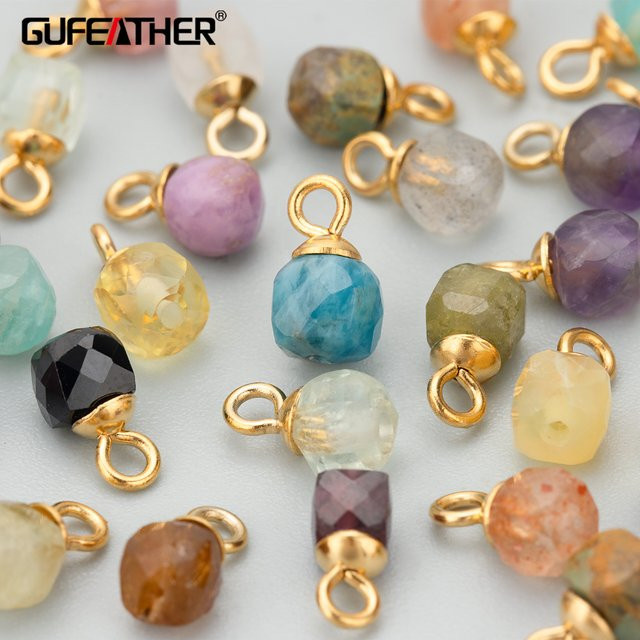GUFEATHER Charms, Edelstahl, Naturstein, Unisex - Bild 1