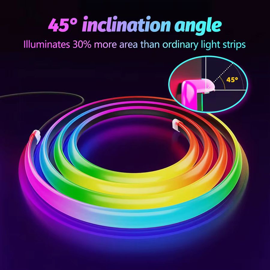 Newstyle LED-Streifen-Sync-Lichtleiste zur smarten Gaming-Ambientebeleuchtung mit App-Steuerung und Musik- sowie Farbsynchronisation - Bild 2