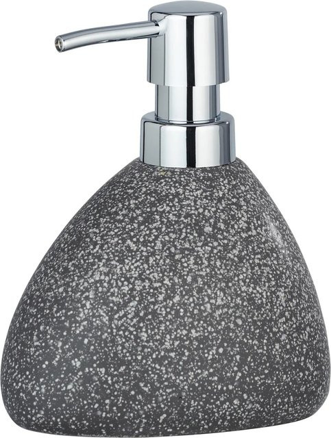 Wenko Seifenspender Pion in Grau aus Keramik mit Pumpe, B/T/H: 14,5 x 11,5 x 9 cm - Bild 1