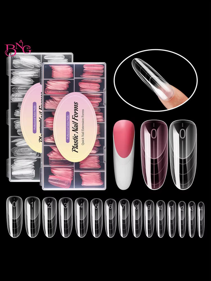 BNG Nagel-Doppelformen, 150 Stück, oval, für französische Maniküre - Bild 5