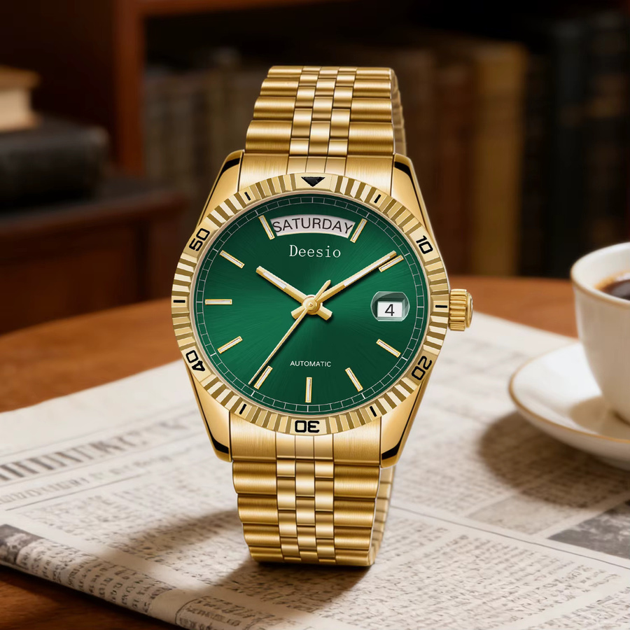 Deesio Armbanduhr Automatik, Edelstahl, Grün, Herren - Bild 2