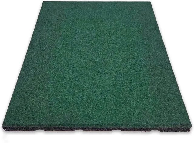 Floordirekt Fallschutzmatte Elastikmatte mit Drainage in Grün, B/T/H: 50 x 50 x 3,5 cm - Bild 1