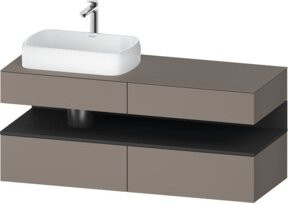 Duravit Waschtischunterschrank Qatego in Grau Matt, B/T/H: 140 x 55 x 60 cm - Bild 1