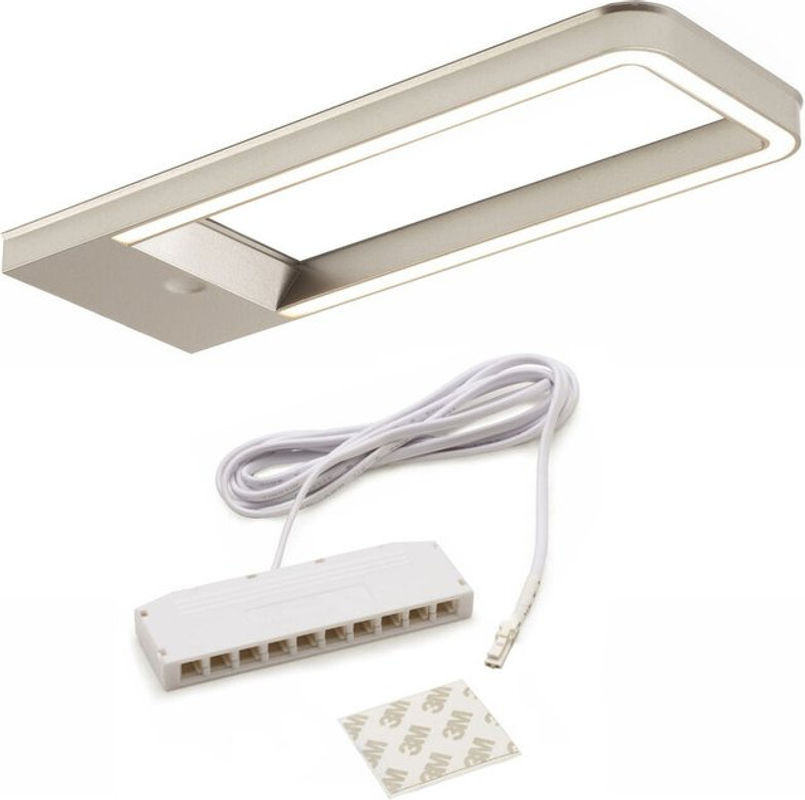 So-tech Domus Line Sotti LED Unterbauleuchte mit Sensor, Edelstahloptik Grau, Warmweiß 3000 K, 5W, 12V, B: 18,6 cm, H: 6,7 cm - Bild 1