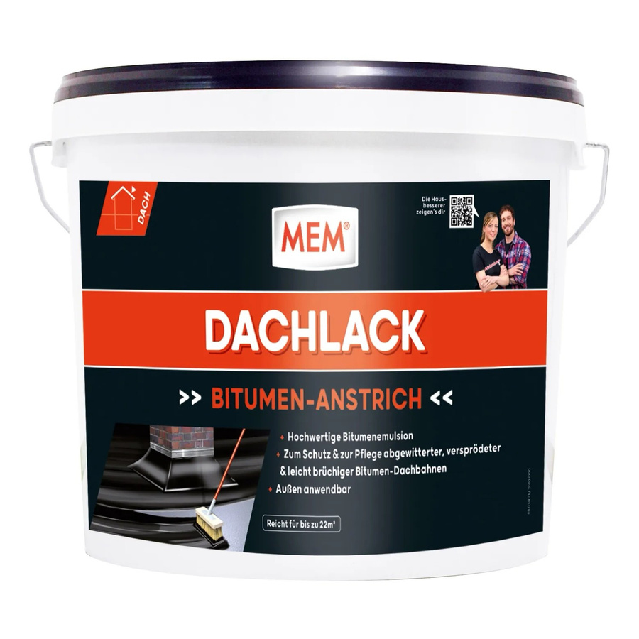 MEM Dachlack wasserbasiert Schwarz 10 l - Bild 2