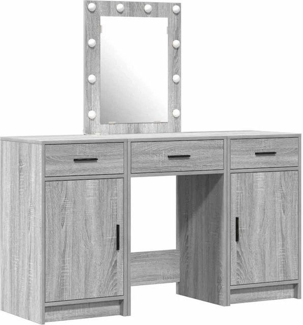 vidaXL Schminktisch in Grau aus Holzwerkstoff mit Schubladen, B/T/H: 50 x 41 x 135 cm - Bild 1