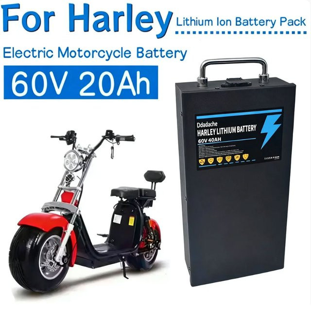 Ddadache Li-Ionen-Akku 60V 20Ah-40Ah für Elektromotorräder und Citycoco Elektroroller, Schwarz - Bild 1