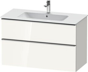 Duravit Waschtischunterschrank D-Neo in Weiss Hochglanz, B: 101 cm, T: 46,2 cm, H: 62,5 cm - Bild 1