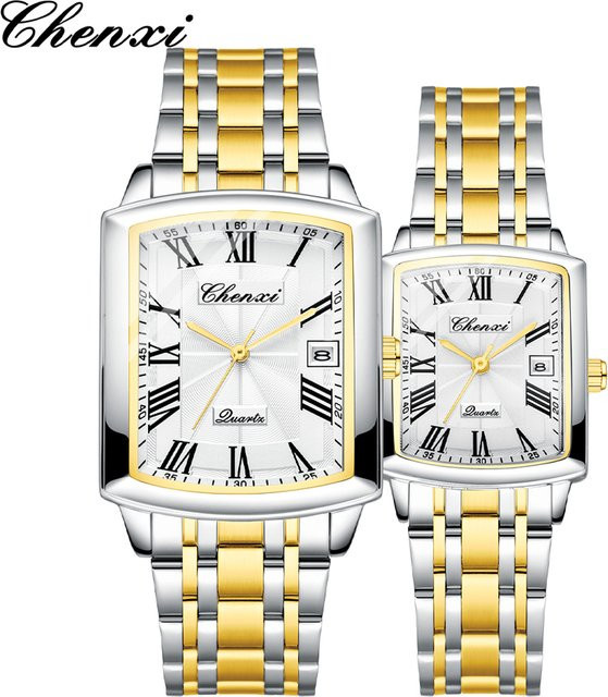 CHENXI Armbanduhr Edelstahl, Quarz, Gold, Herren - Bild 1