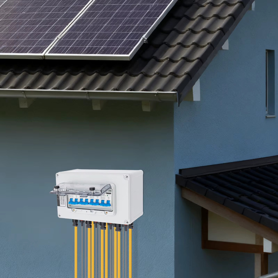 15 A Photovoltaik-DC-Schalter PV-Kombinator mit 4 Eingängen und 4 Ausgängen wasserdichter Solar-Leistungsschalter für Solarmodule in Weiß - Bild 2