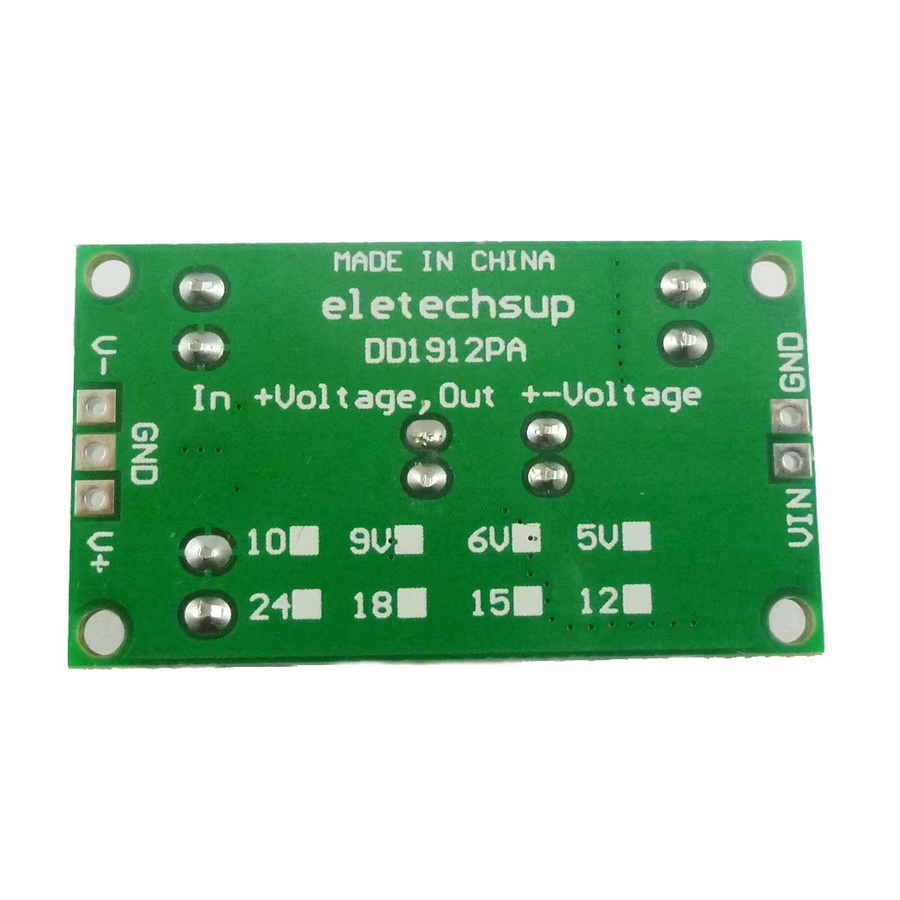 eletechsup DD1912PA 2-in-1 8W Boost-Buck Dual-Plus-/Minus-Spannungsplatine 3-24V auf 5V 6V 9V 10V 12V 15V 18V 24V für ADC DAC LCD OP-AMP Lautsprecher in Grün - Bild 3