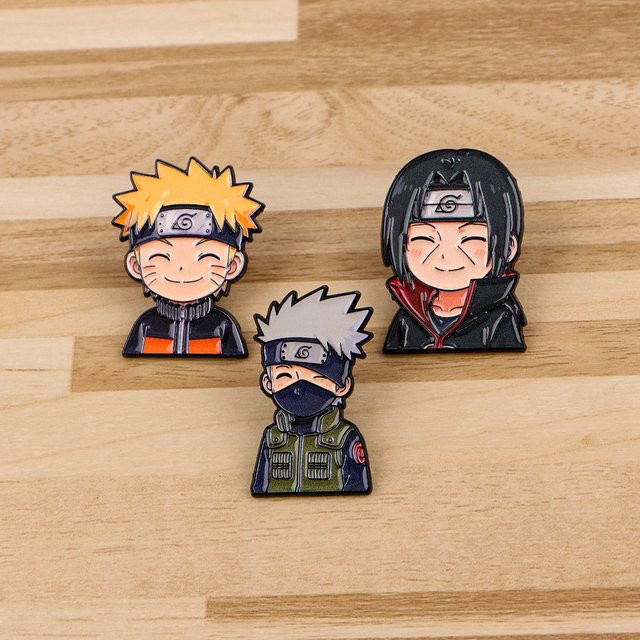 Bandai Naruto Emaille-Anstecknadel, Cartoon Anime Brosche, Hatake Kakashi - Bild 1