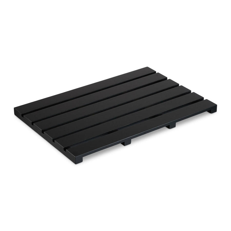 Relaxdays Badematte aus Bambus in Schwarz, B/T/H: 54 x 36 x 3,5 cm - Bild 2