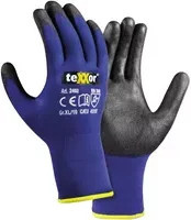 teXXor Arbeitshandschuhe TOUCH in Blau und Schwarz mit EN 388 Zertifizierung, Größe XL - Bild 1