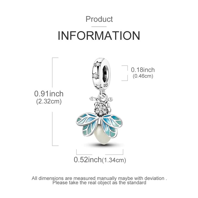 MULA Anhänger, 925 Silber, Glühwürmchen Ornament, Unisex - Bild 2