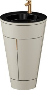 Duravit Waschtischunterschrank Starck 1 c-bonded Set, Schwarz, Tau s-matt, B/H/T: 56 x 86,4 x 60,5 cm - Bild 1