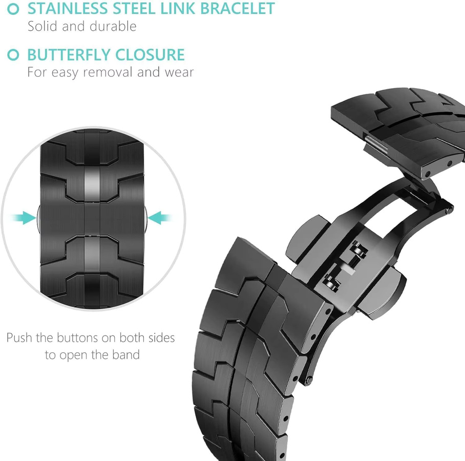 jansin Uhrenarmband Edelstahl, Herren - Bild 4