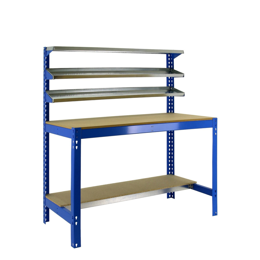 PROREGAL Werkbank Buffalo mit Frontablage in Blau, Traglast 600 kg, H x B x T: 84 x 150 x 76 cm - Bild 2