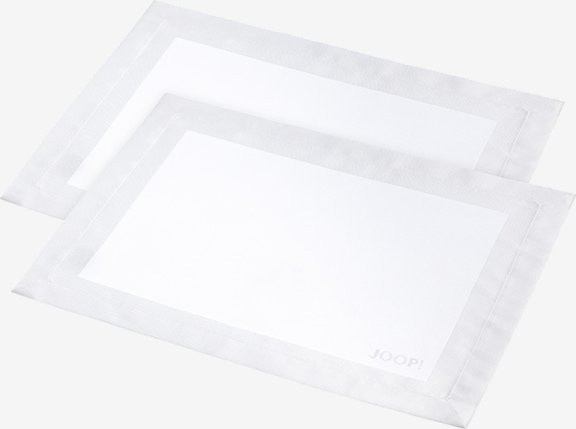 2er Set JOOP! Signature Platzsets aus Baumwolle in Weiß, B: 48 cm, T: 36 cm - Bild 1