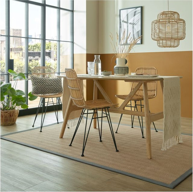 Kadima Design Jute-Teppich mit Fischgrät-Muster in Grau, B/T: 120 x 170 cm - Bild 1