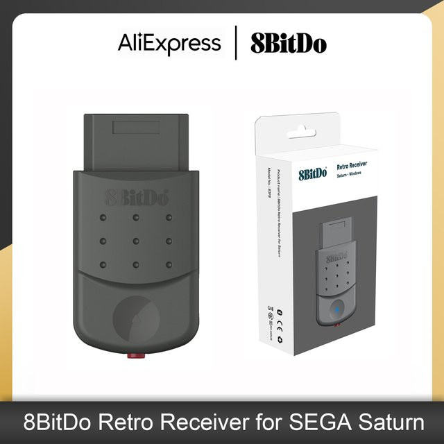 8BitDo Bluetooth-Retro-Empfänger für SEGA Saturn und Windows, kabelloser Adapter-Dongle für PS5, PS4 und Xbox Series Controller - Bild 1