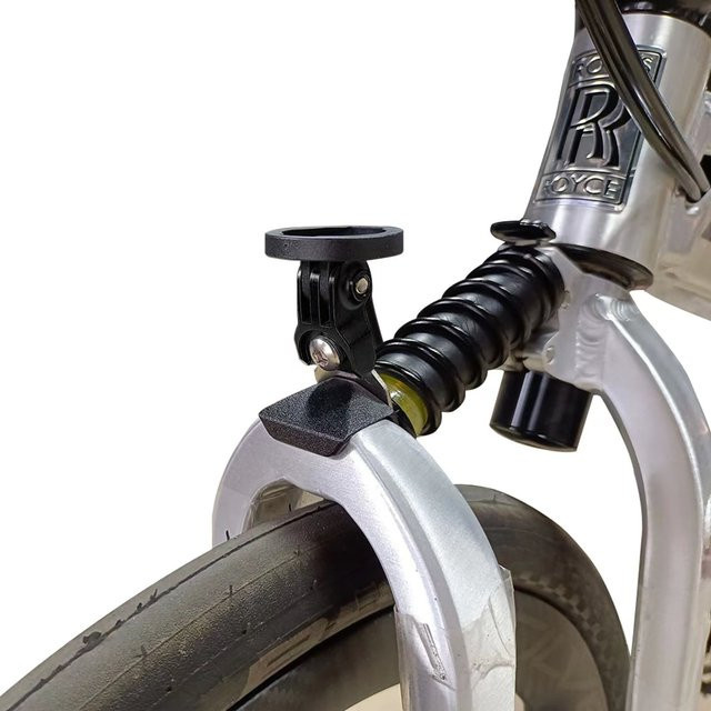 SUKOU Fahrrad-Scheinwerferhalterung und Kamerahalterung für BIRDY Faltrad Gabel sowie GoPro-Halterung in Schwarz oder Weiß - Bild 1