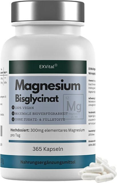 EXVital Magnesiumbisglycinat, 365 Kapseln - Bild 1