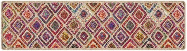 vidaXL Teppich Mehrfarbig, Waschbar und Rutschfest, B: 80 cm, L: 300 cm - Bild 1