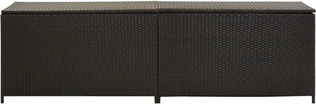 vidaXL Gartenbox aus Poly Rattan in Braun, B/T/H: 200 x 50 x 60 cm - Bild 1