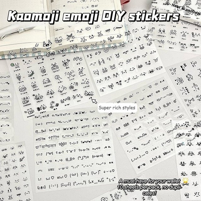 Steve Random 2 Stück Niedliche Emoticon-Aufkleber aus transparentem PET für dein Tagebuch - Bild 1