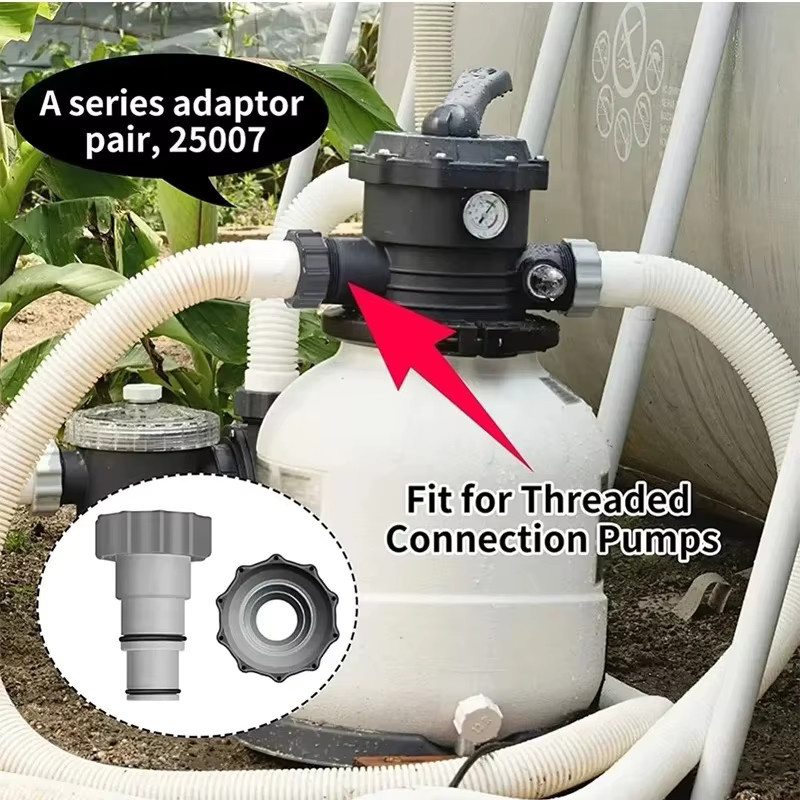 Intex Pool-Schlauchadapter als universeller Gewindeanschluss für oberirdische Poolpumpenfilter und Ersatzzubehör - Bild 5