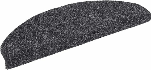 vidaXL Stufenmatten selbstklebend, 30 Stück, Dunkelgrau, Halbrund, B: 65 cm, H: 4 cm, T: 21 cm - Bild 1