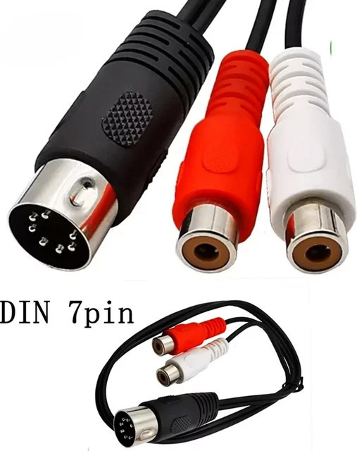 BSN Audiokabel MIDI auf 2 Dual-RCA mit 7-poligem DIN-Stecker - Bild 1