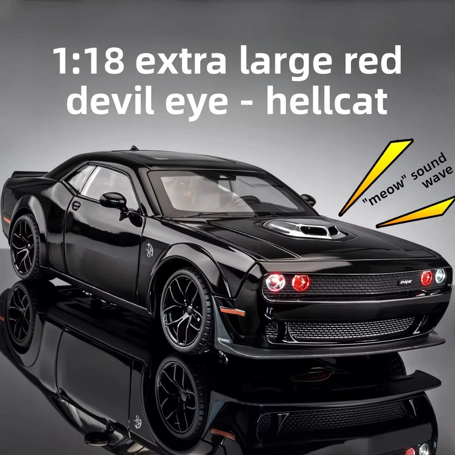 MAKEDA Challenger Hellcat Modellauto, 1:18, Metall, Schwarz - Bild 2