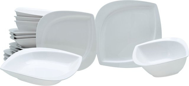 CreaTable Melbourne Kombiservice aus Porzellan, 16-teilig, weiß - Bild 1