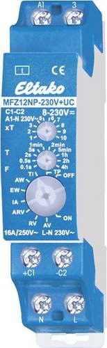 Eltako Multifunktions-Zeitrelais MFZ12NP-230V+UC mechanisch für DIN-Schiene in Blau - Bild 1