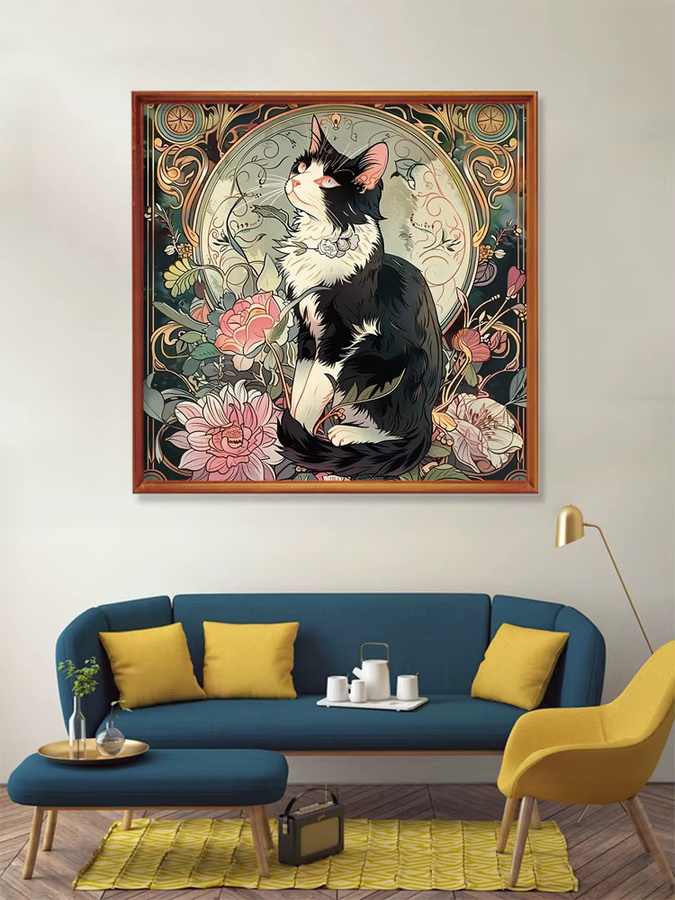EverShine 5D Diamantmalerei Katze DIY Mosaik Set mit Rundbohrern in Multicolour - Bild 4