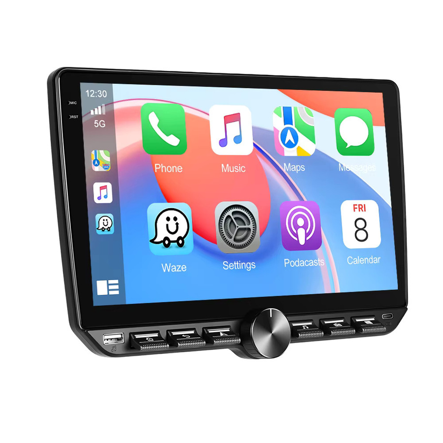 Podofo Universelles 2DIN Autoradio mit 4GB RAM und 64GB Speicher, Kabelloses CarPlay, Android Auto, Mirror Link, GPS, WLAN und Bluetooth in Schwarz - Bild 6